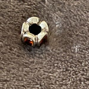 Pandora orange oval cz charm